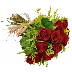 Buquê Rústico com 18 Rosas